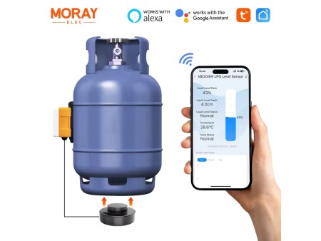 Moray ME204W Tuya Smartlife APP WiFi Mobile APP Wifi Gas Level Sensor for LPG Tank Gas Level Indicator