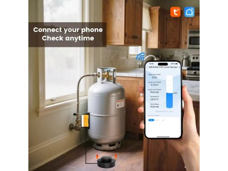 Moray ME204W Tuya Smartlife APP WiFi Mobile APP Wifi Gas Level Sensor for LPG Tank Gas Level Indicator